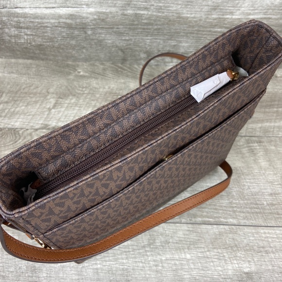 Michael Kors Large Crossbody Messenger Sig Brown - Picture 7 of 7